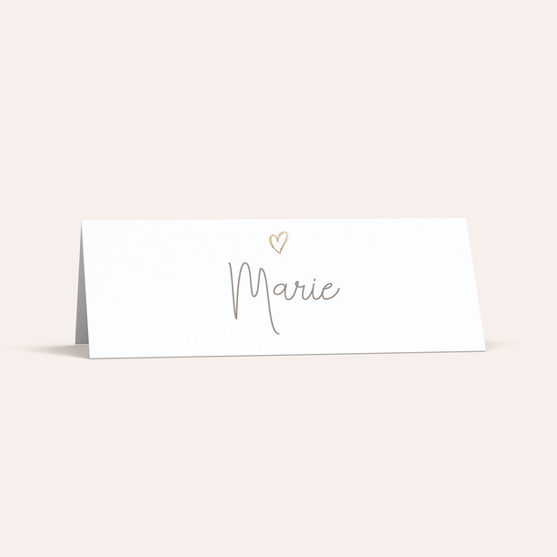 Marque-place mariage - Le cœur avant la raison