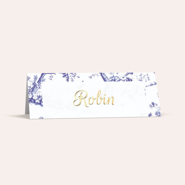 Marque-place mariage - Toile de Jouy