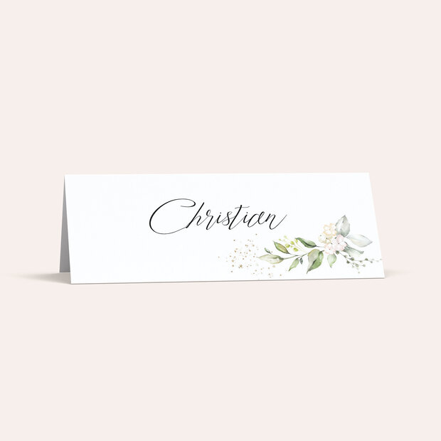 Marque-place mariage - Élégance chaleureuse