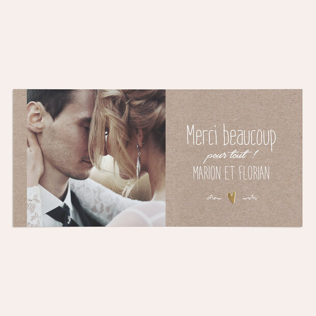 Remerciement mariage - Amour vintage