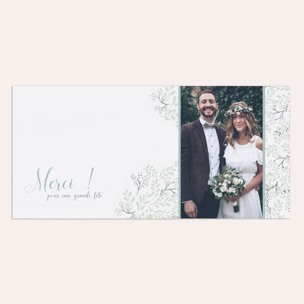 Remerciement mariage - À la campagne