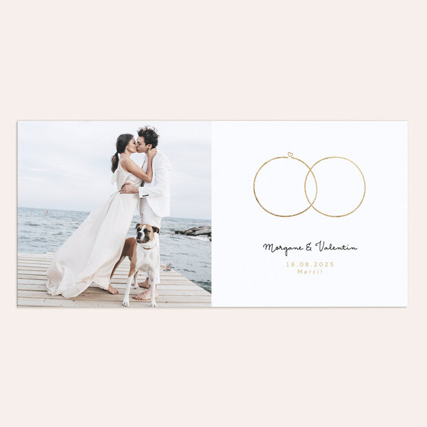 Remerciement mariage - Anneaux délicats