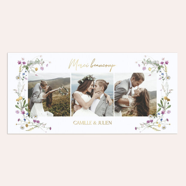 Remerciement mariage - Diversité florale