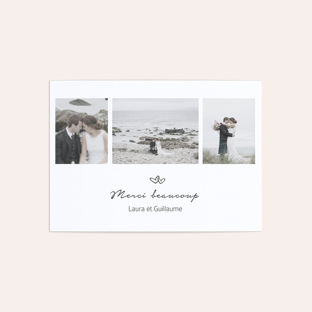Remerciement mariage - Battements de cœur