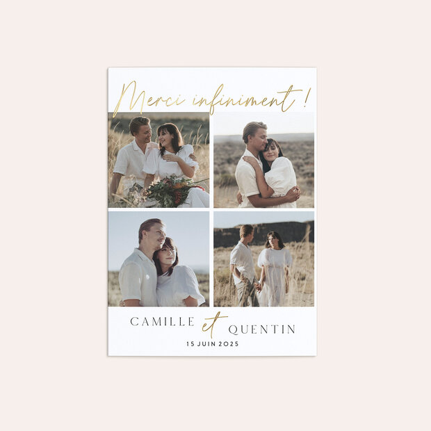 Remerciement mariage - Enivré de bonheur