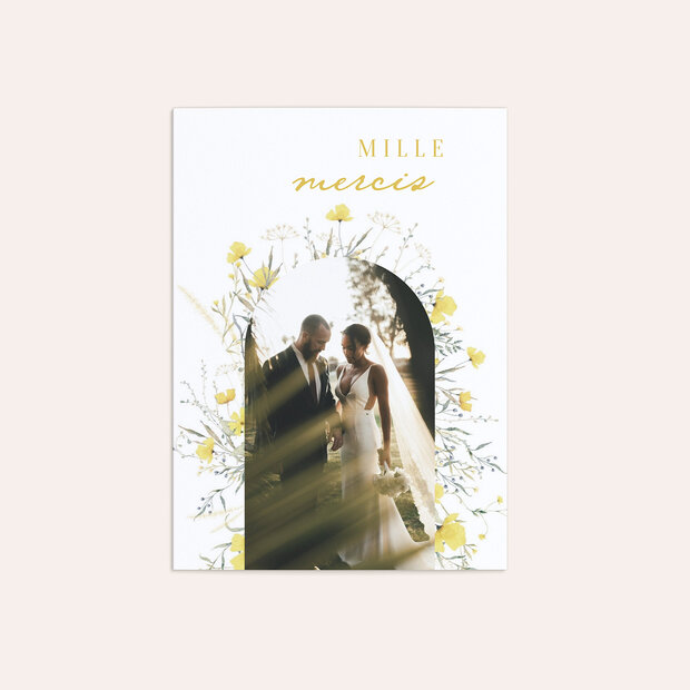Remerciement mariage - Ambiance printanière