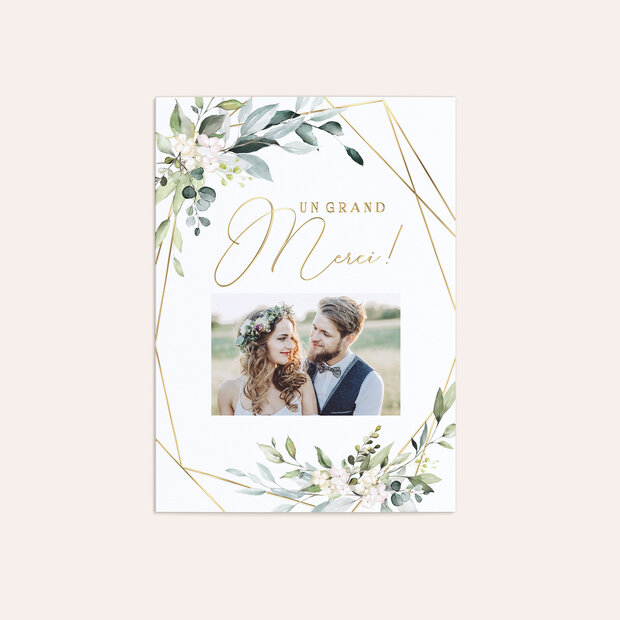Remerciement mariage - Floraux tendres