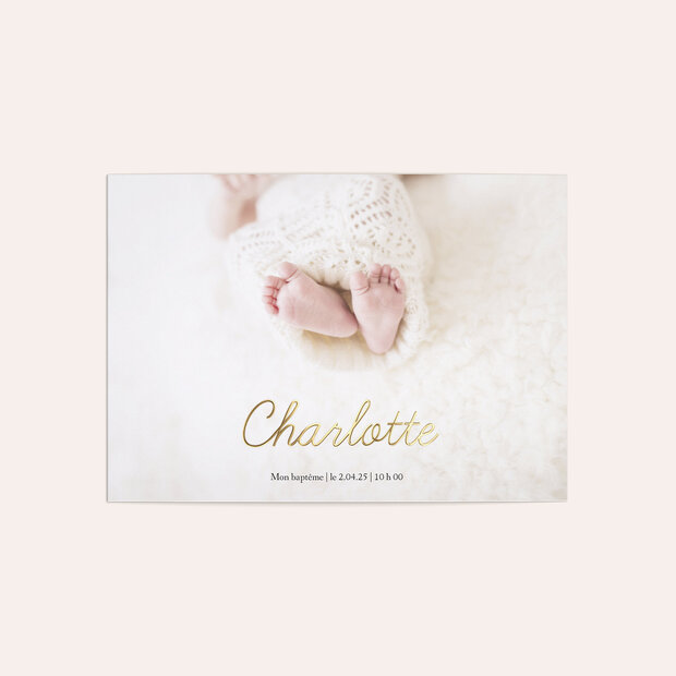 Faire-part baptême - Simple et Doux