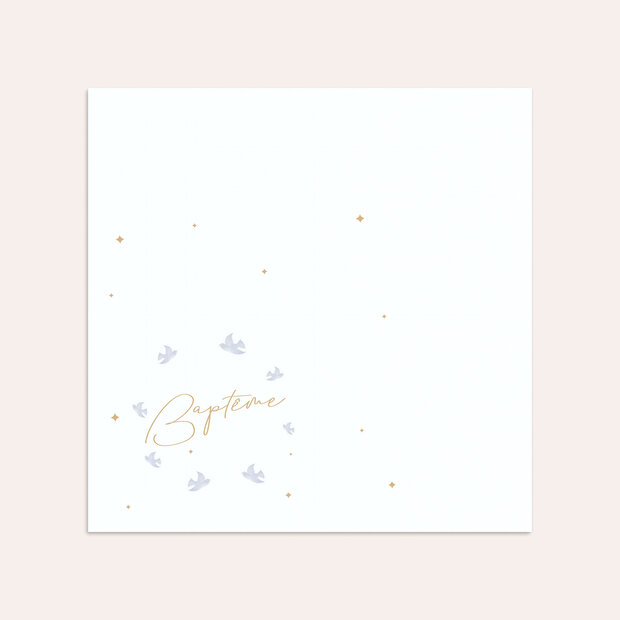 Enveloppe baptême - Colombe de bénédiction