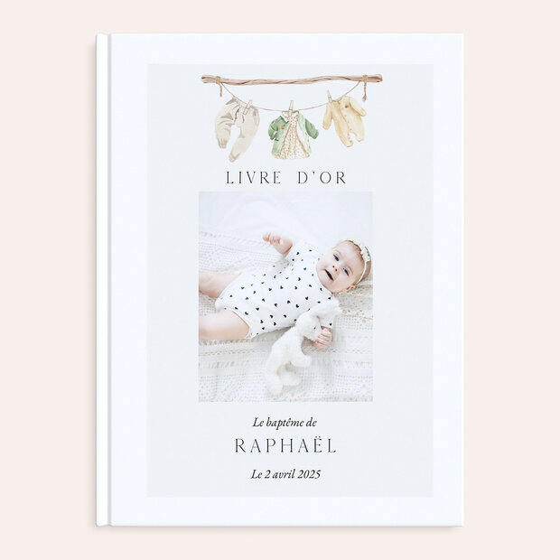 Livre d'Or baptême - Petite robe dans le vent