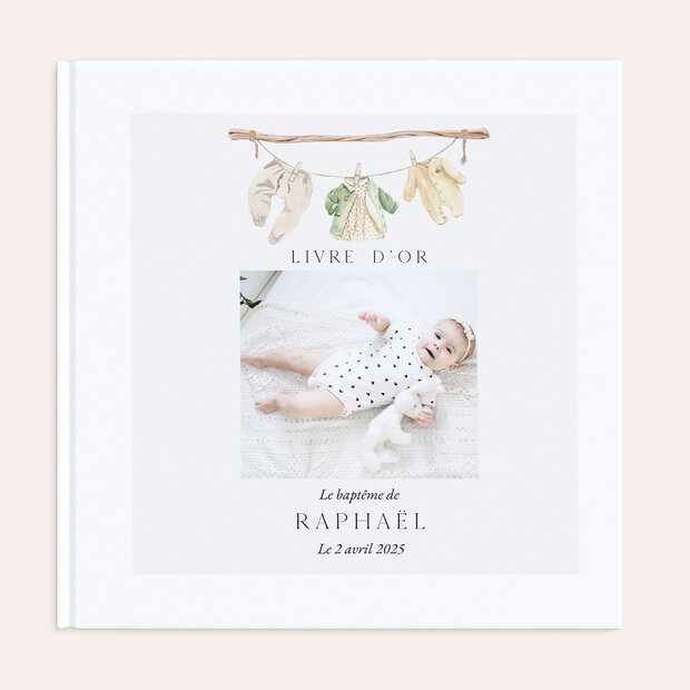 Livre d'or baptême - Petite robe dans le vent