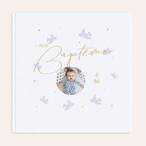 Livre d'or baptême - Colombe de bénédiction