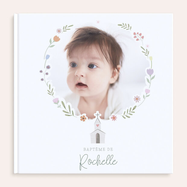 Album photo baptême - Fleurs Colorées