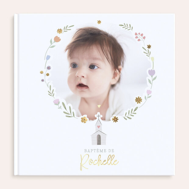 Album photo baptême - Fleurs Colorées