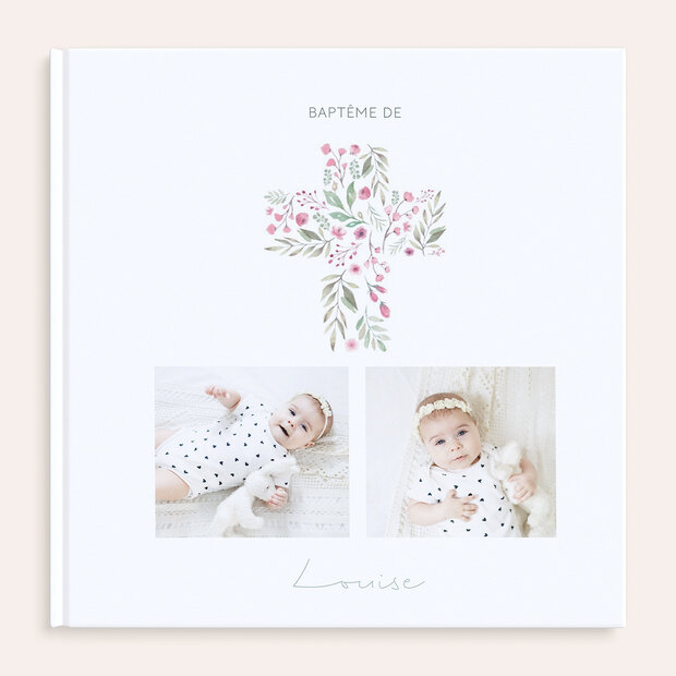 Album photo baptême - Bourgeons Roses