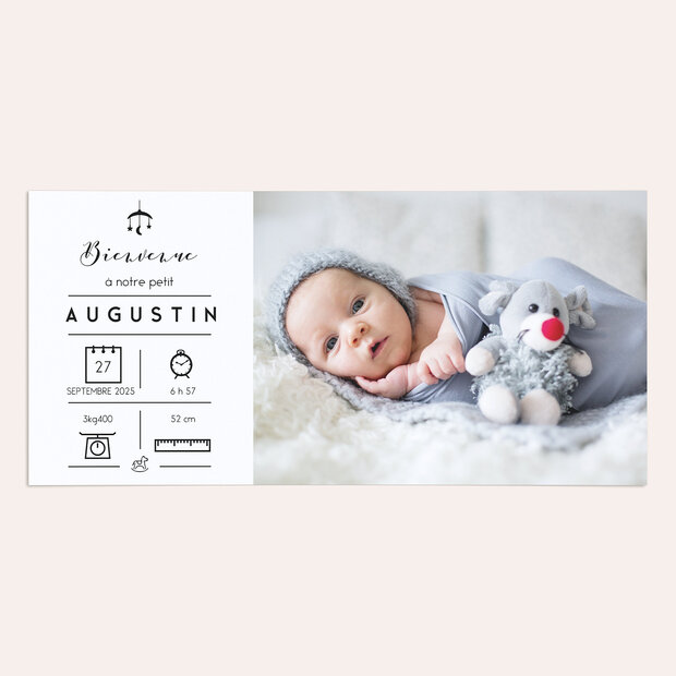 Faire-part naissance - Bienvenue, mon Soleil