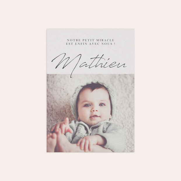 Faire-part naissance - Petit Miracle