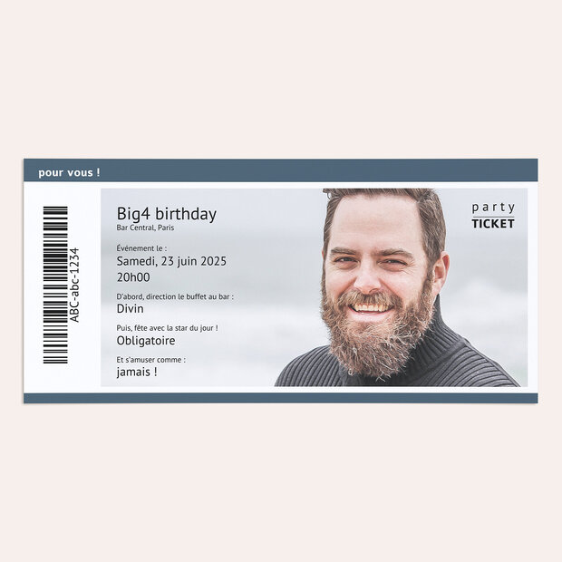 Invitation anniversaire - Pass soirée