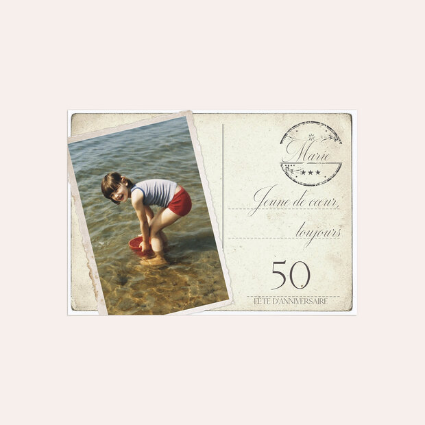 Invitation anniversaire - Jeune de cœur