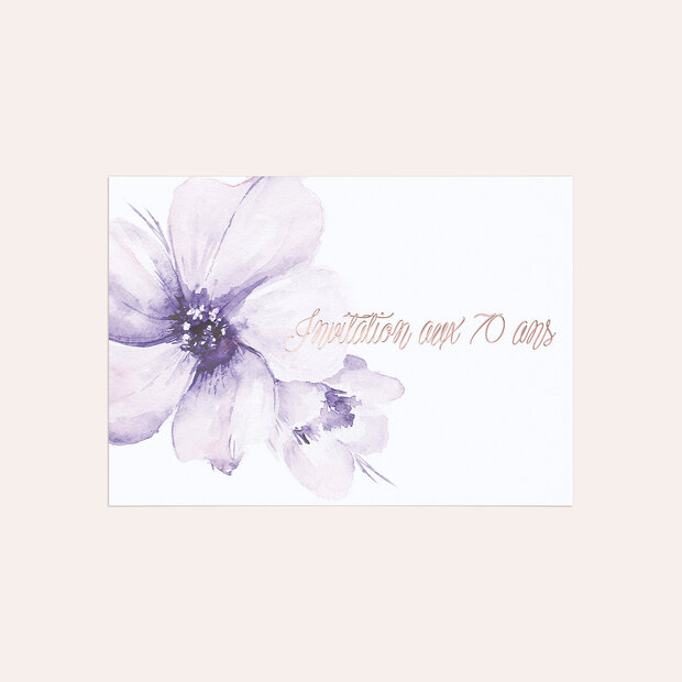 Invitation anniversaire - Éclat des fleurs 70