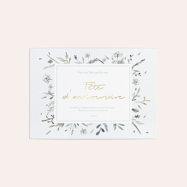 Invitation anniversaire - Fleur des prés