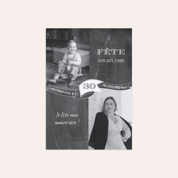 Invitation anniversaire 30 ans - Entre hier et aujourd’hui 30