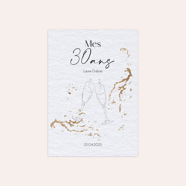 Invitation anniversaire 30 ans - Sparkling moments 30