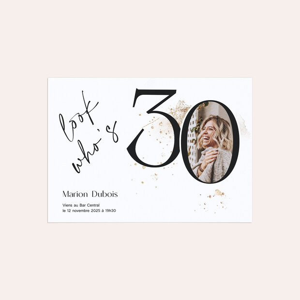 Invitation anniversaire 30 ans - Les 30 en folie