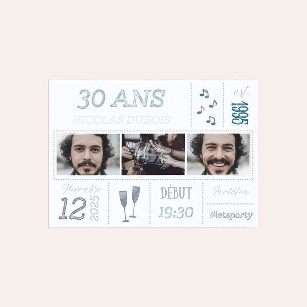 Invitation anniversaire 30 ans - Affaire de date