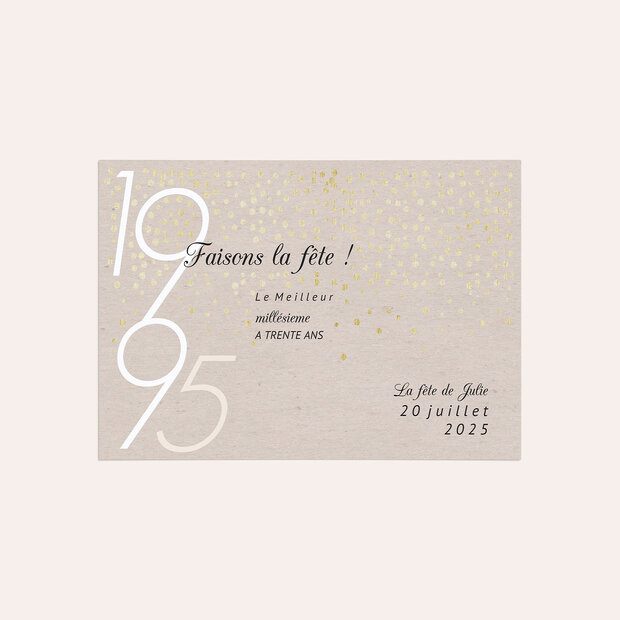 Invitation anniversaire 30 ans - Happytimes