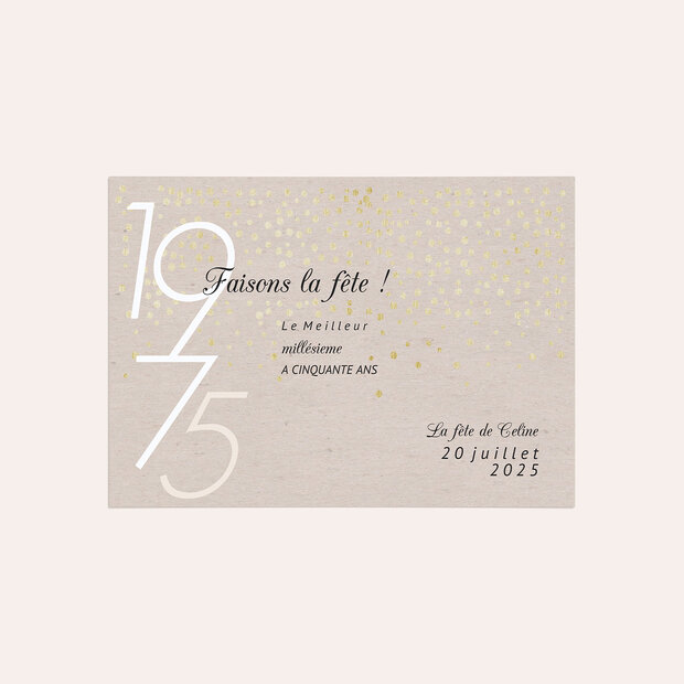 Invitation anniversaire 50 ans - Happytimes 50