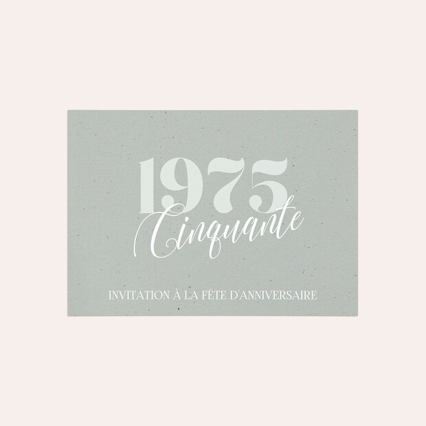 Invitation anniversaire 50 ans - Patine 50