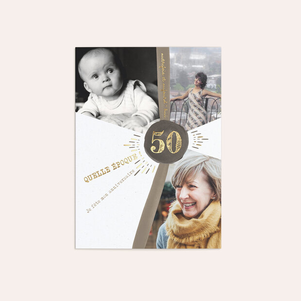 Invitation anniversaire 50 ans - Des moments éclatants 50