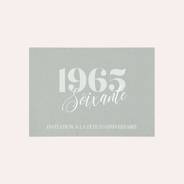 Invitation anniversaire 60 ans - Patine 60