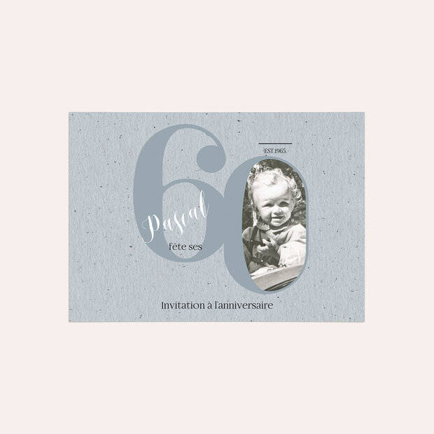 Invitation anniversaire 60 ans - Mon moment 60