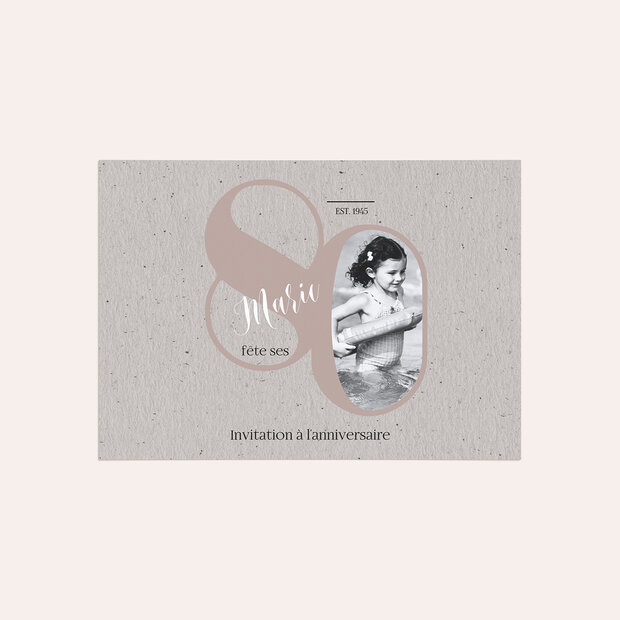 Invitation anniversaire 80 ans - Mon moment 80