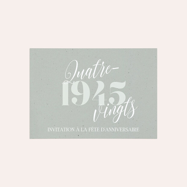 Invitation anniversaire 80 ans - Patine 80