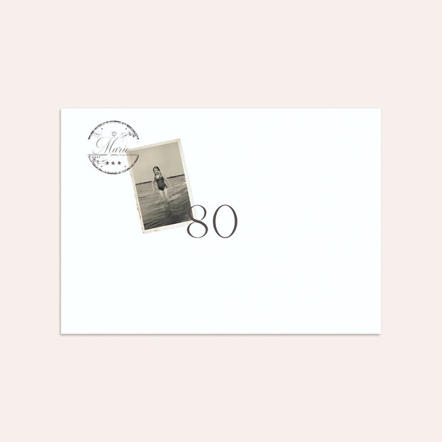 Enveloppe anniversaire - Jeune de cœur 80