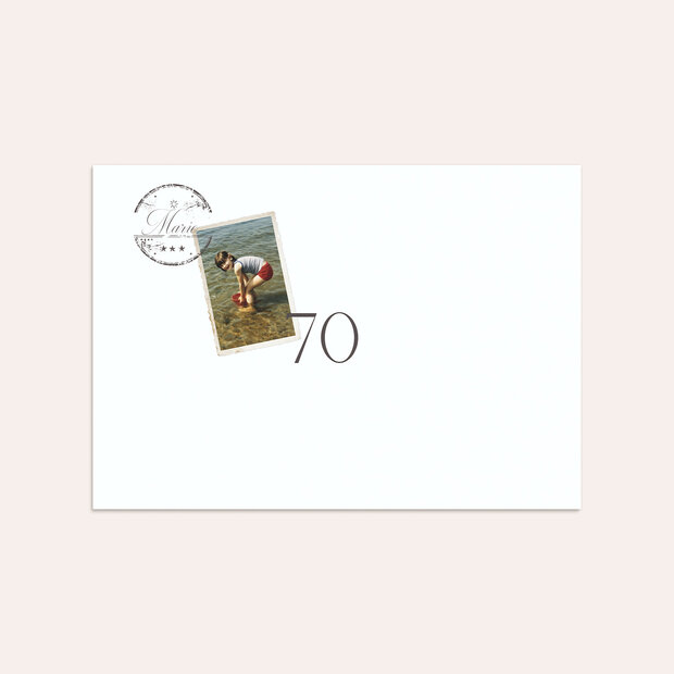 Enveloppe anniversaire - Jeune de cœur 70