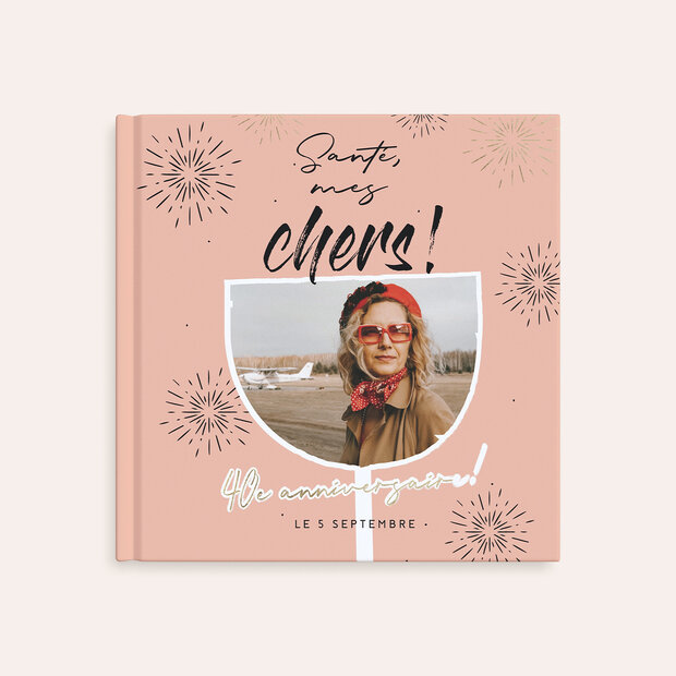 Album photo anniversaire - Coupe de champagne