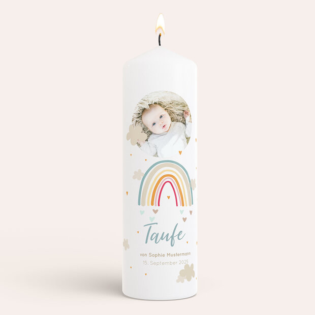 Taufkerzen - Regenbogen-Zauber