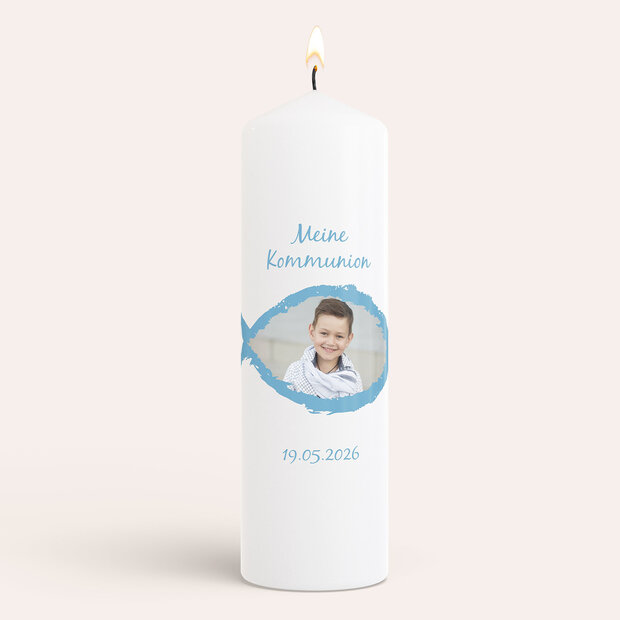 Kommunionkerzen - Fisch im Wasser