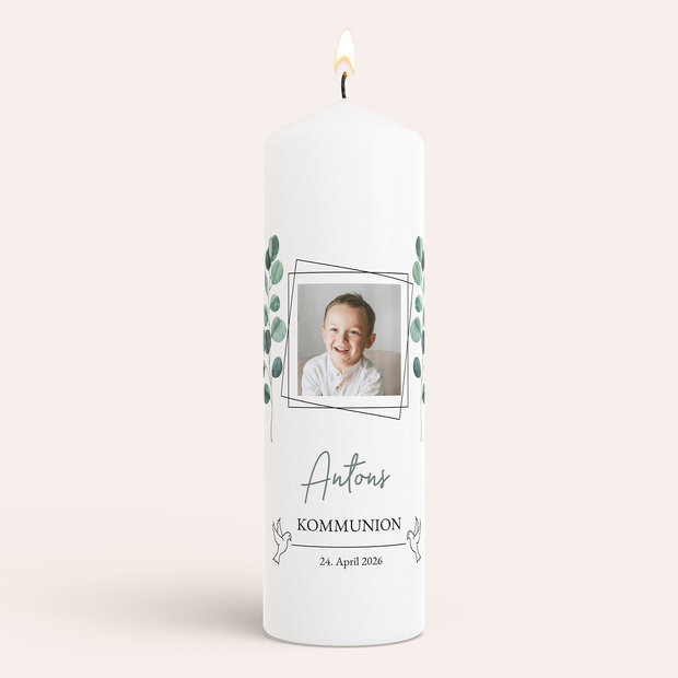 Kommunionkerzen - Eukalyptus