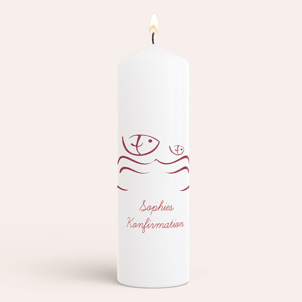 Konfirmationskerzen - Wellig