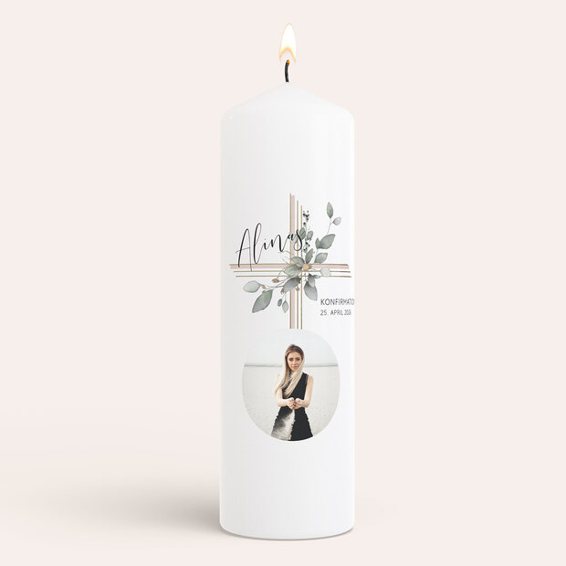 Konfirmationskerzen - Glück und Frieden