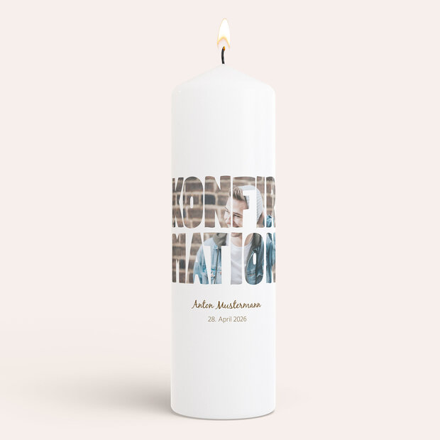 Konfirmationskerzen - Fototext