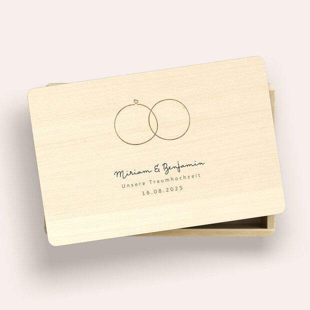 Erinnerungsbox Hochzeit - Zarte Ringe