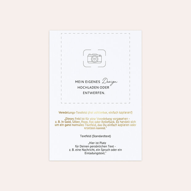 Blanko Design - Karten 