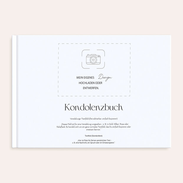 Blanko Design - Kondolenzbuch 