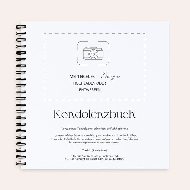 Blanko Design - Kondolenzbuch 